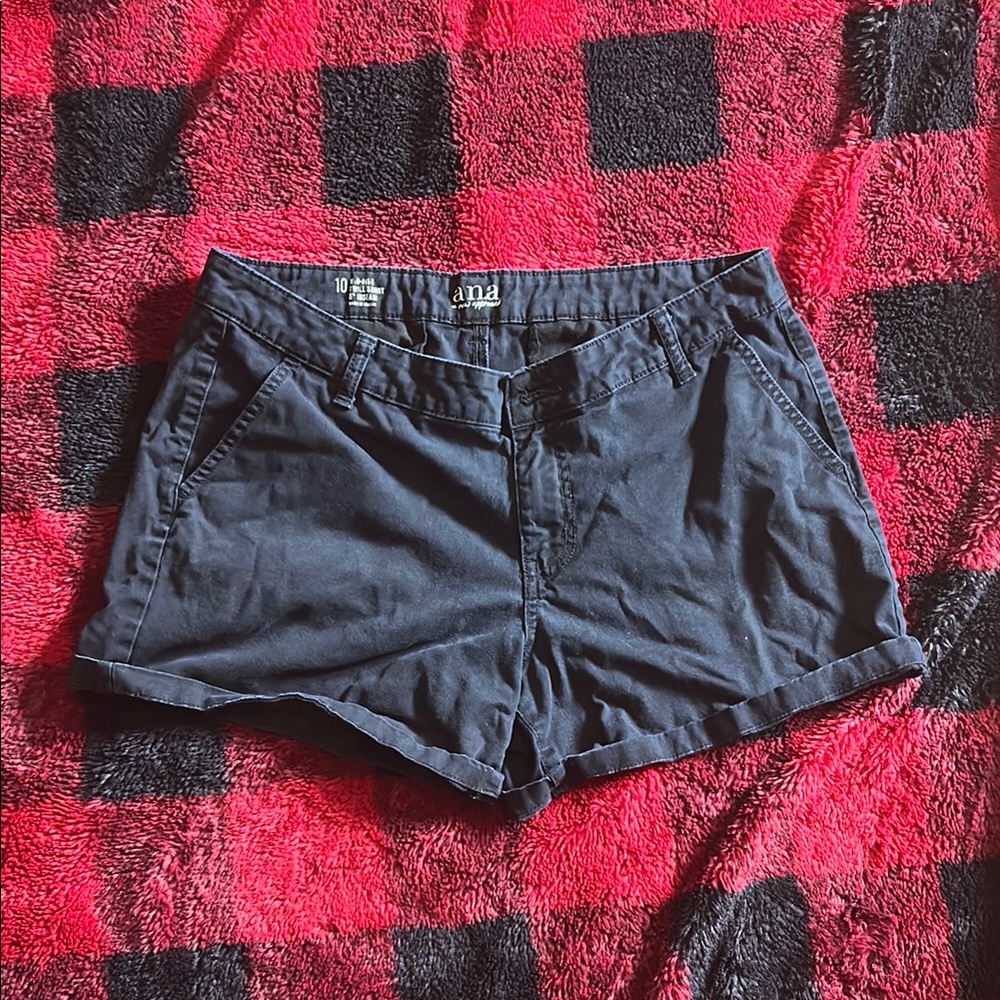 a.n.a Black High Waist Shorts
